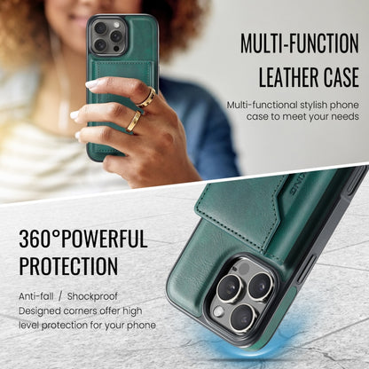 For iPhone 16 Pro Max DG.MING MAGKING-K2 Series MagSafe RFID Card Bag Detachable Phone Case(Green) - iPhone 16 Pro Max Cases by DG.MING | Online Shopping South Africa | PMC Jewellery | Buy Now Pay Later Mobicred