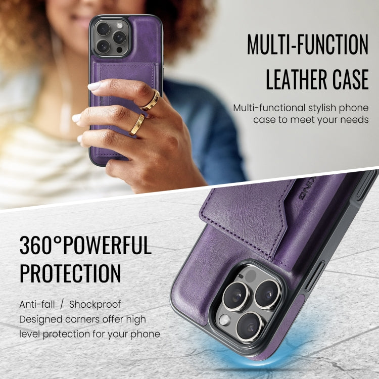 For iPhone 16 Pro Max DG.MING MAGKING-K2 Series MagSafe RFID Card Bag Detachable Phone Case(Purple) - iPhone 16 Pro Max Cases by DG.MING | Online Shopping South Africa | PMC Jewellery | Buy Now Pay Later Mobicred