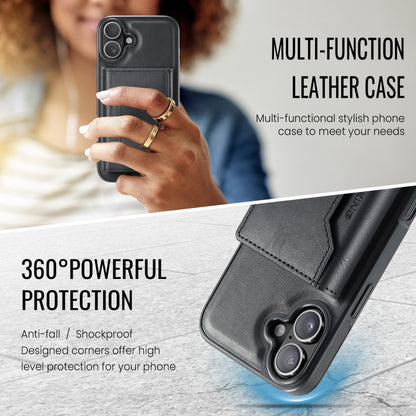 For iPhone 16 Plus DG.MING MAGKING-K2 Series MagSafe RFID Card Bag Detachable Phone Case(Black) - iPhone 16 Plus Cases by DG.MING | Online Shopping South Africa | PMC Jewellery | Buy Now Pay Later Mobicred