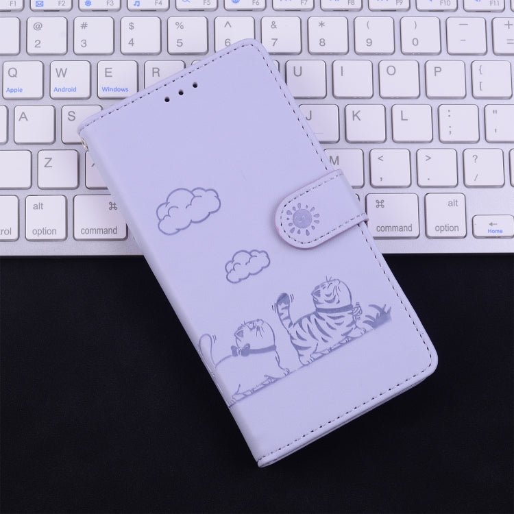 For Tecno Spark Go 2024 / 20 / 20C Cute Cats RFID Leather Phone Case(Purple) - free shipping - PMC Jewellery - Order now!