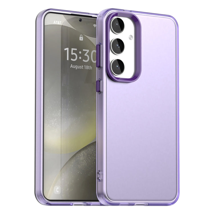 For Samsung Galaxy S25 5G Candy PC Hybrid TPU Shockproof Phone Case(Purple) - Galaxy S25 5G Cases by PMC Jewellery | Online Shopping South Africa | PMC Jewellery | Buy Now Pay Later Mobicred