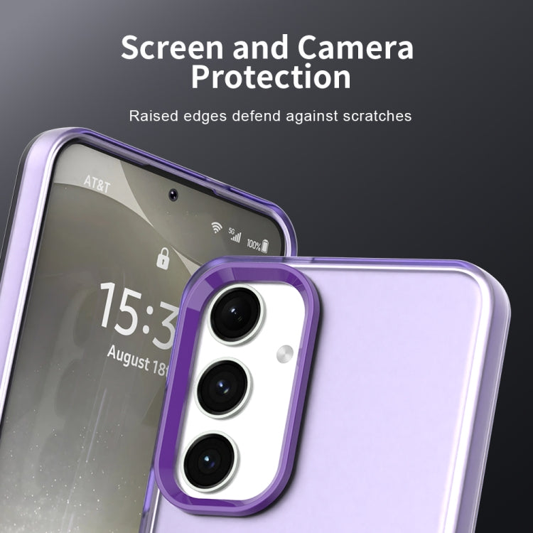 For Samsung Galaxy S25+ 5G Candy PC Hybrid TPU Shockproof Phone Case(Purple) - Galaxy S25+ 5G Cases by PMC Jewellery | Online Shopping South Africa | PMC Jewellery | Buy Now Pay Later Mobicred