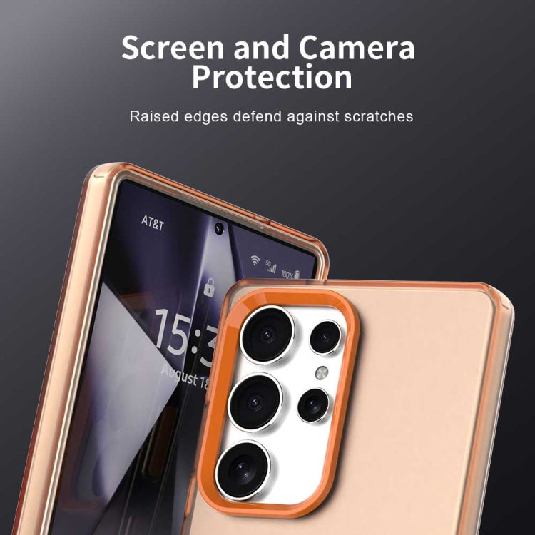 For Samsung Galaxy S25 Ultra 5G Candy PC Hybrid TPU Shockproof Phone Case(Orange) - Galaxy S25 Ultra 5G Cases by PMC Jewellery | Online Shopping South Africa | PMC Jewellery | Buy Now Pay Later Mobicred