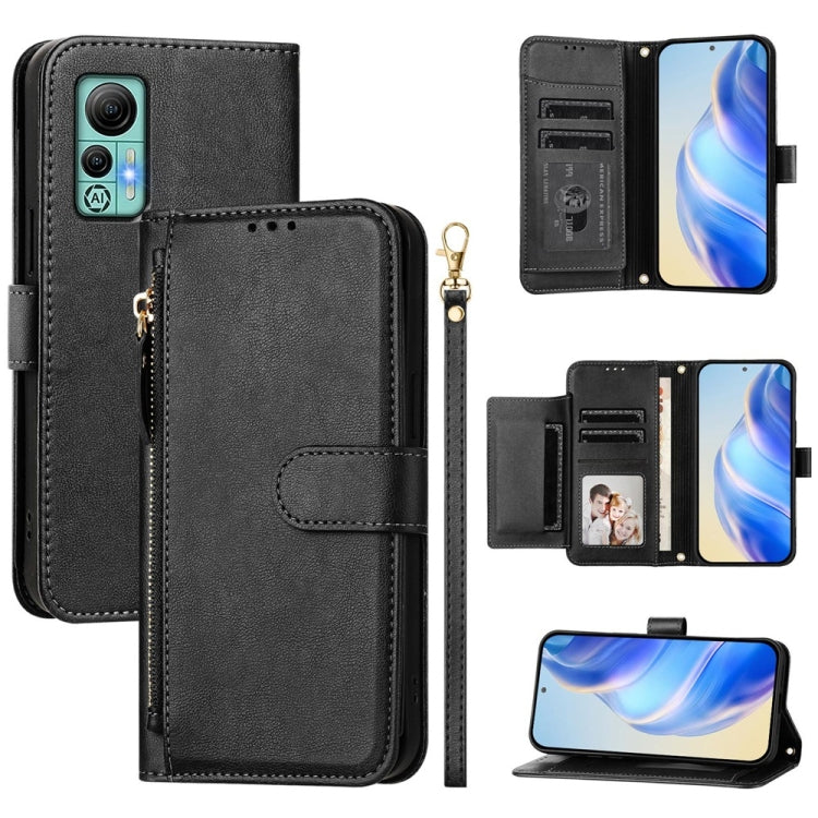 For Ulefone Note 14 Multi-Card Slots Zipper Wallet Leather Phone Case(Black) - Ulefone Cases by PMC Jewellery | Online Shopping South Africa | PMC Jewellery | Buy Now Pay Later Mobicred