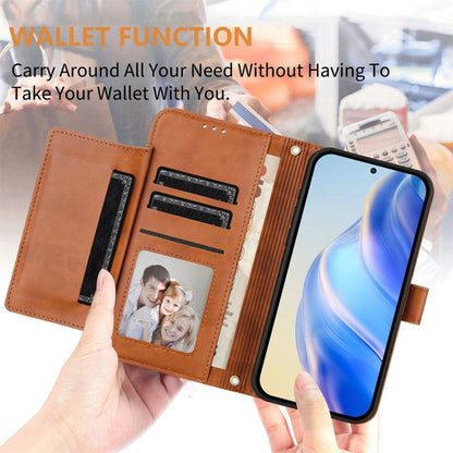 For Ulefone Note 14 Multi-Card Slots Zipper Wallet Leather Phone Case(Brown) - Ulefone Cases by PMC Jewellery | Online Shopping South Africa | PMC Jewellery | Buy Now Pay Later Mobicred