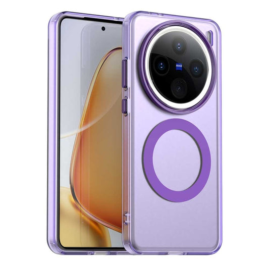 For vivo X200 Candy Magsafe PC Hybrid TPU Phone Case(Purple) - X200 Cases by PMC Jewellery | Online Shopping South Africa | PMC Jewellery | Buy Now Pay Later Mobicred