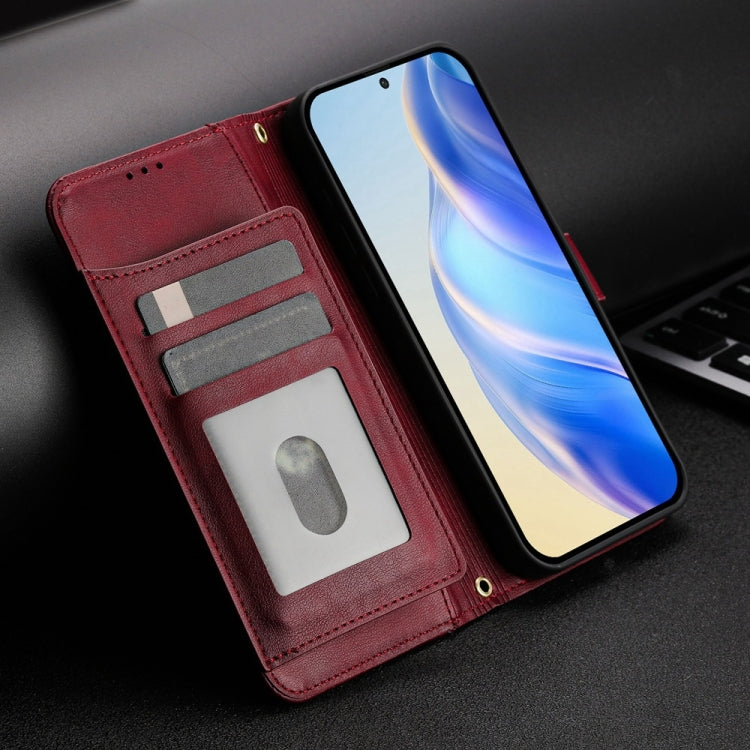 For Honor Magic6 Pro 5G Global Multi-Card Slots Zipper Wallet Leather Phone Case(Dark Red) - Honor Cases by PMC Jewellery | Online Shopping South Africa | PMC Jewellery | Buy Now Pay Later Mobicred