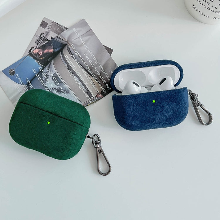 For AirPods Pro 2 Turn Fur Bluetooth Earphone PC Protective Case(Blue) - For AirPods Pro 2 by PMC Jewellery | Online Shopping South Africa | PMC Jewellery | Buy Now Pay Later Mobicred