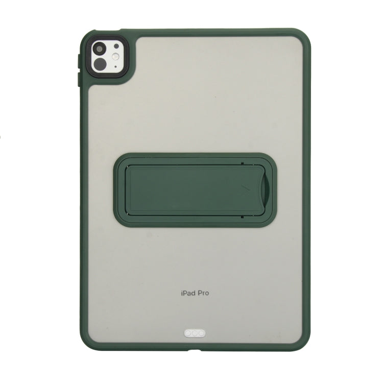 For iPad 10.2 2021 / 2020 / 2019 Skin Feel Holder PC Hybrid TPU Tablet Case(Dark Green) - iPad 10.2 Cases by PMC Jewellery | Online Shopping South Africa | PMC Jewellery | Buy Now Pay Later Mobicred