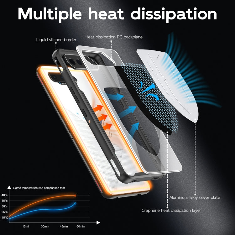 For ASUS ROG Phone 5 Cooling 3 in 1 Phone Case(Silver) - ASUS Cases by PMC TechLife | Online Shopping South Africa | PMC TechLife | Buy Now Pay Later Mobicred