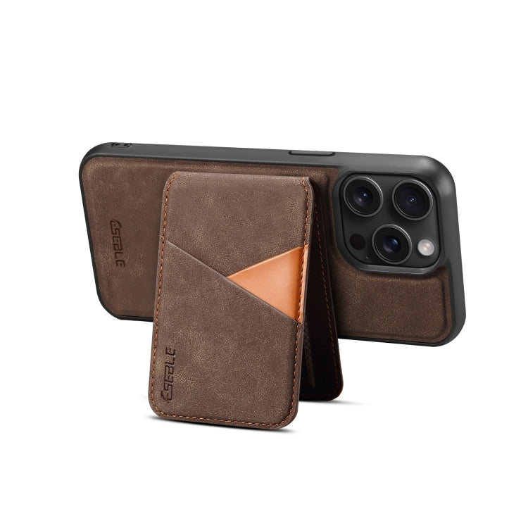 For iPhone 16 Plus ESEBLE E2 Retro Texture Card Slots MagSafe RFID Leather Case(Coffee) - iPhone 16 Plus Cases by ESEBLE | Online Shopping South Africa | PMC Jewellery | Buy Now Pay Later Mobicred