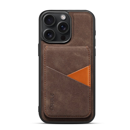 For iPhone 16 Pro ESEBLE E2 Retro Texture Card Slots MagSafe RFID Leather Case(Coffee) - iPhone 16 Pro Cases by ESEBLE | Online Shopping South Africa | PMC Jewellery | Buy Now Pay Later Mobicred