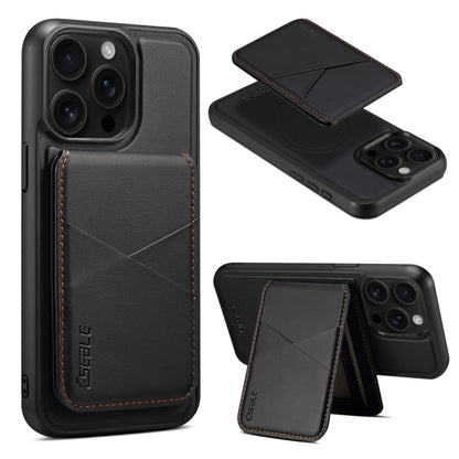 For iPhone 16 Pro ESEBLE E3 Plain Texture Card Slots MagSafe RFID Leather Case(Black) - iPhone 16 Pro Cases by ESEBLE | Online Shopping South Africa | PMC Jewellery | Buy Now Pay Later Mobicred