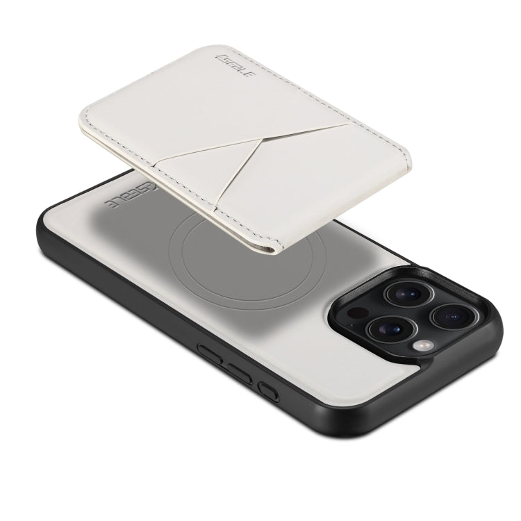 For iPhone 16 Pro ESEBLE E3 Plain Texture Card Slots MagSafe RFID Leather Case(Ivory) - iPhone 16 Pro Cases by ESEBLE | Online Shopping South Africa | PMC Jewellery | Buy Now Pay Later Mobicred