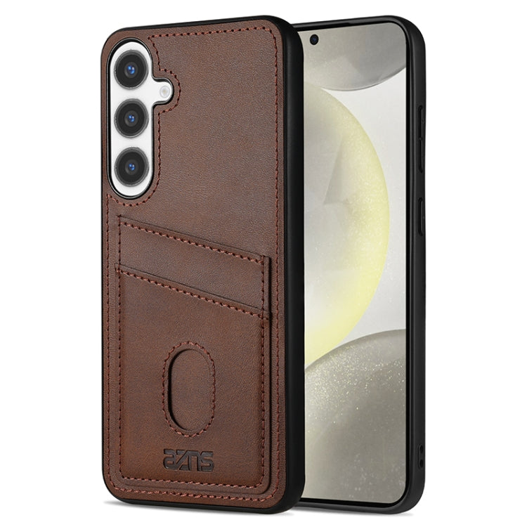 For Samsung Galaxy S24+ 5G AZNS K1 Series Card Slot Business Phone Case(Brown) - Galaxy S24+ 5G Cases by AZNS | Online Shopping South Africa | PMC Jewellery | Buy Now Pay Later Mobicred