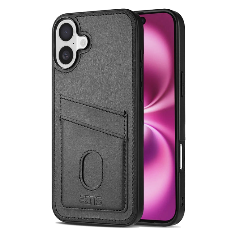 For iPhone 16 AZNS K1 Series Card Slot Business Phone Case(Black) - iPhone 16 Cases by AZNS | Online Shopping South Africa | PMC Jewellery | Buy Now Pay Later Mobicred