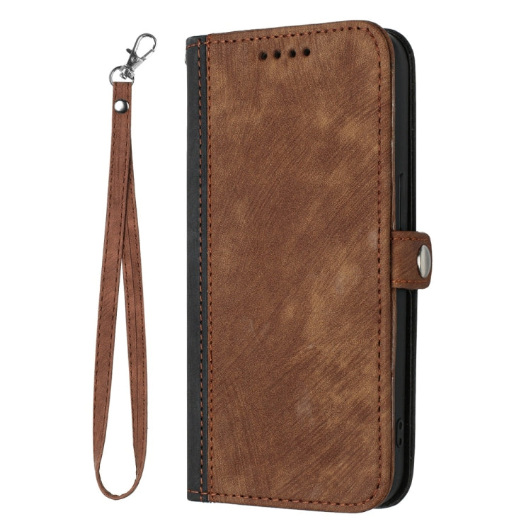 For Samsung Galaxy S25 Ultra 5G Side Buckle Double Fold Hand Strap Leather Phone Case(Brown) - Galaxy S25 Ultra 5G Cases by PMC TechLife | Online Shopping South Africa | PMC TechLife | Buy Now Pay Later Mobicred
