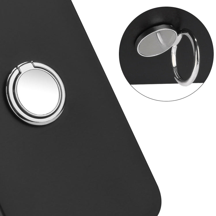 For Samsung Galaxy S25 5G Matte Ring Holder TPU Phone Case(Silver) - Galaxy S25 5G Cases by PMC Jewellery | Online Shopping South Africa | PMC Jewellery | Buy Now Pay Later Mobicred