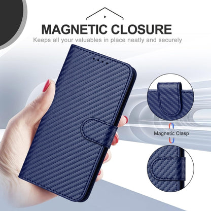 For Samsung Galaxy S25 Ultra 5G YX0070 Carbon Fiber Buckle Leather Phone Case with Lanyard(Royal Blue) - Galaxy S25 Ultra 5G Cases by PMC Jewellery | Online Shopping South Africa | PMC Jewellery | Buy Now Pay Later Mobicred