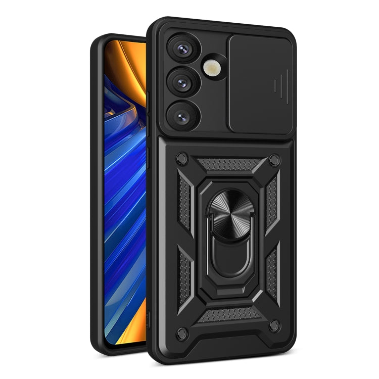 For Samsung Galaxy S25 5G Sliding Camera Cover Design TPU+PC Phone Case(Black) - Galaxy S25 5G Cases by PMC Jewellery | Online Shopping South Africa | PMC Jewellery | Buy Now Pay Later Mobicred