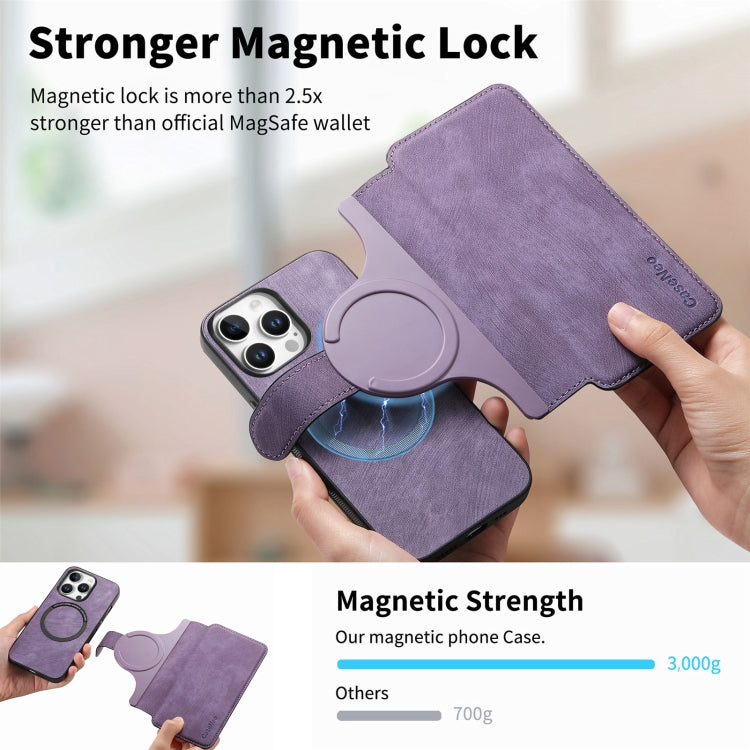 For iPhone 16 Pro CaseNeo MagSafe RFID Anti-theft Retro Leather Phone Case(Purple) - iPhone 16 Pro Cases by CaseNeo | Online Shopping South Africa | PMC Jewellery | Buy Now Pay Later Mobicred