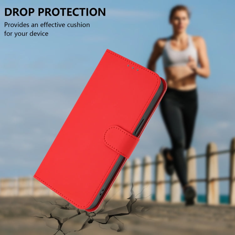 For Ulefone Note 14 Skin Feel Solid Color Leather Phone Case with Lanyard(Red) - Ulefone Cases by PMC Jewellery | Online Shopping South Africa | PMC Jewellery | Buy Now Pay Later Mobicred