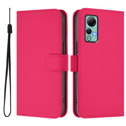 For Ulefone Note 14 Skin Feel Solid Color Leather Phone Case with Lanyard(Rose Red) - Ulefone Cases by PMC Jewellery | Online Shopping South Africa | PMC Jewellery | Buy Now Pay Later Mobicred