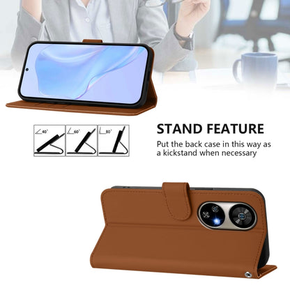 For Ulefone Note 17 Pro Skin Feel Solid Color Leather Phone Case with Lanyard(Brown) - Ulefone Cases by PMC Jewellery | Online Shopping South Africa | PMC Jewellery | Buy Now Pay Later Mobicred