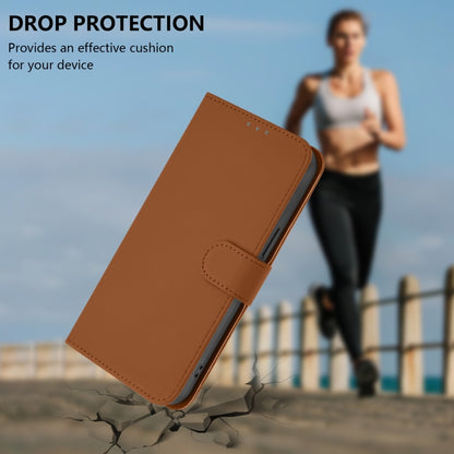 For Ulefone Note 17 Pro Skin Feel Solid Color Leather Phone Case with Lanyard(Brown) - Ulefone Cases by PMC Jewellery | Online Shopping South Africa | PMC Jewellery | Buy Now Pay Later Mobicred