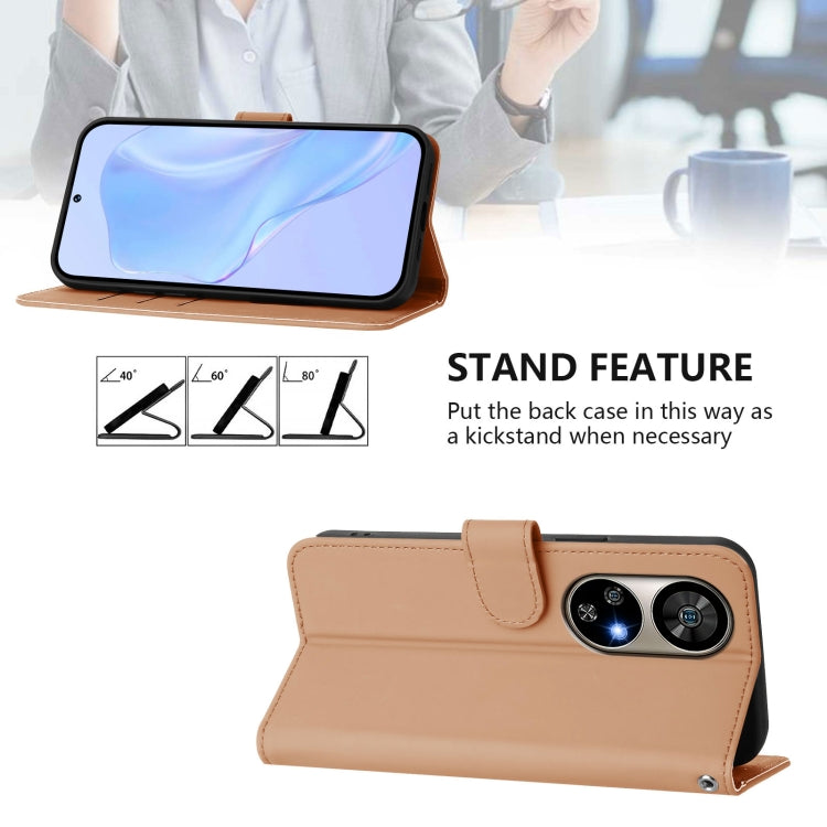 For Ulefone Note 17 Pro Skin Feel Solid Color Leather Phone Case with Lanyard(Nude) - Ulefone Cases by PMC Jewellery | Online Shopping South Africa | PMC Jewellery | Buy Now Pay Later Mobicred