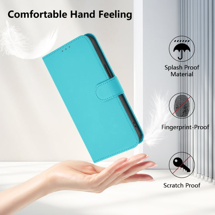 For Ulefone Note 17 Pro Skin Feel Solid Color Leather Phone Case with Lanyard(Lake Blue) - Ulefone Cases by PMC Jewellery | Online Shopping South Africa | PMC Jewellery | Buy Now Pay Later Mobicred