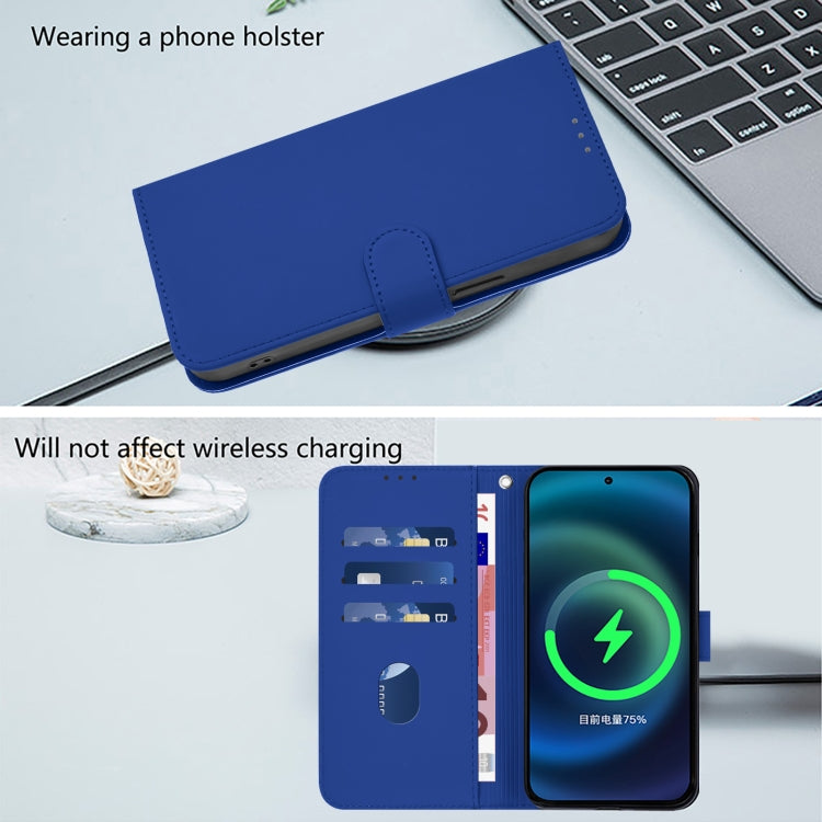 For Ulefone Note 18 Ultra Skin Feel Solid Color Leather Phone Case with Lanyard(Dark Blue) - Ulefone Cases by PMC Jewellery | Online Shopping South Africa | PMC Jewellery | Buy Now Pay Later Mobicred