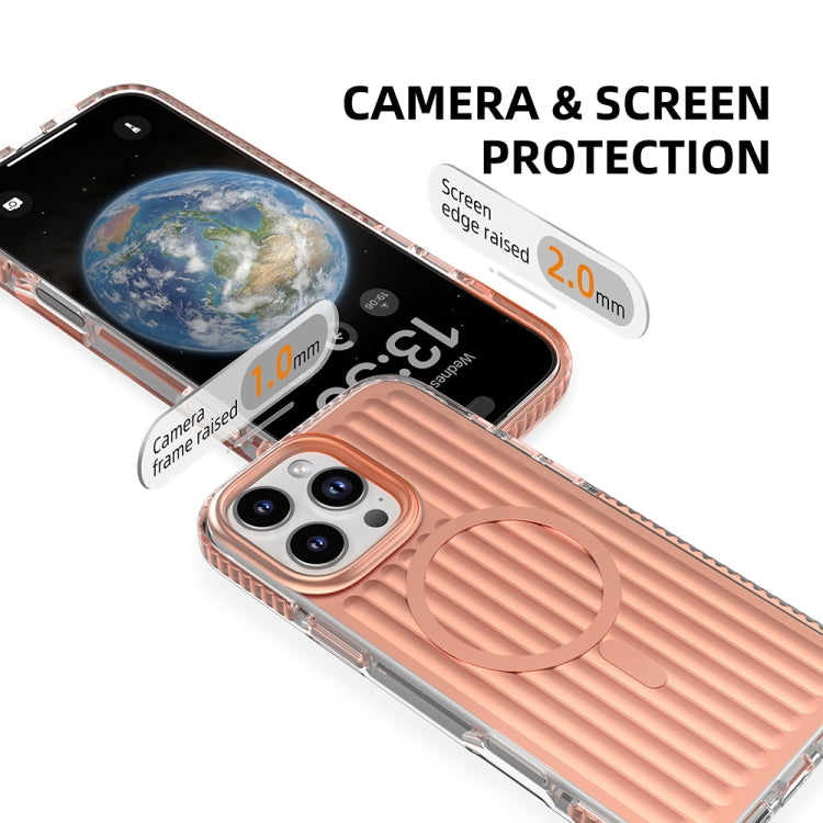 For iPhone 16 Pro Max Mutural Corrugated Texture Magsafe Magnetic Shockproof Phone Case(Antique Brass) - iPhone 16 Pro Max Cases by Mutural | Online Shopping South Africa | PMC Jewellery | Buy Now Pay Later Mobicred