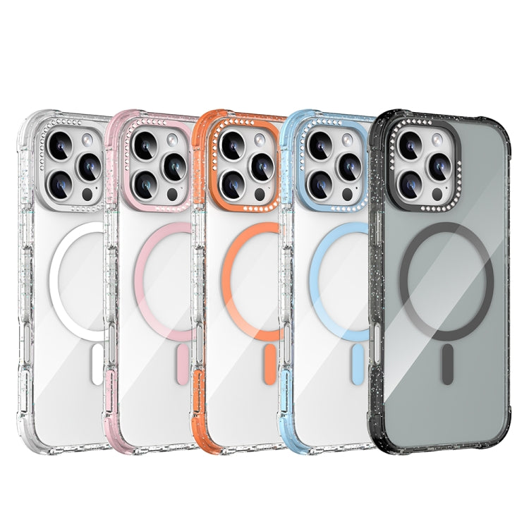 For iPhone 16 Pro Mutural Blink Series Glitter Edge MagSafe Magnetic Phone Case(White) - iPhone 16 Pro Cases by Mutural | Online Shopping South Africa | PMC Jewellery | Buy Now Pay Later Mobicred