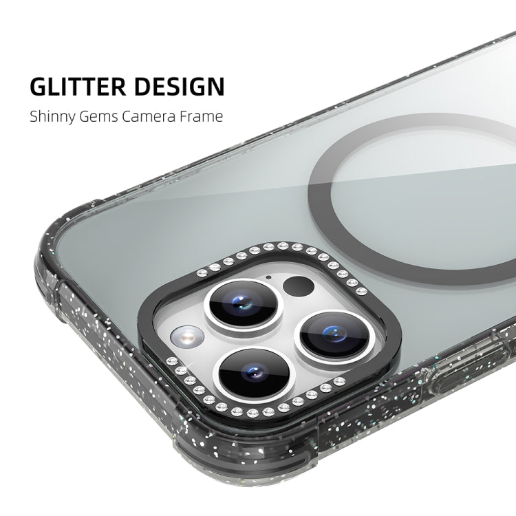 For iPhone 16 Mutural Blink Series Glitter Edge MagSafe Magnetic Phone Case(White) - iPhone 16 Cases by Mutural | Online Shopping South Africa | PMC Jewellery | Buy Now Pay Later Mobicred