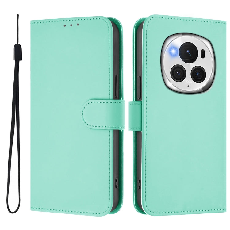 For Honor Magic6 Pro Skin Feel Solid Color Leather Phone Case with Lanyard(Mint Green) - Honor Cases by PMC Jewellery | Online Shopping South Africa | PMC Jewellery | Buy Now Pay Later Mobicred