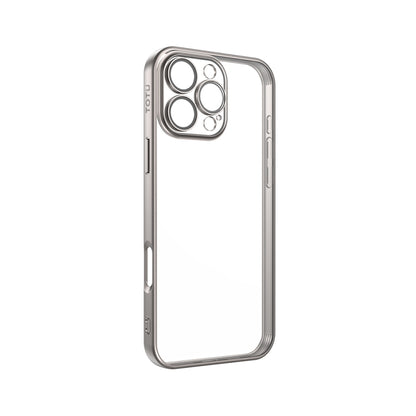 For iPhone 16 Pro TOTU PC-2 Soft Jane Series Electroplated TPU Phone Case with Lens Film(Titanium) - iPhone 16 Pro Cases by TOTUDESIGN | Online Shopping South Africa | PMC Jewellery | Buy Now Pay Later Mobicred