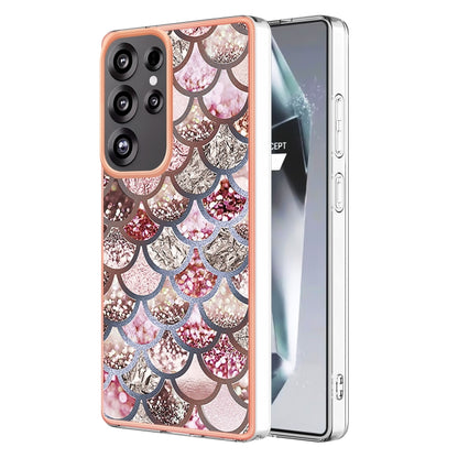 For Samsung Galaxy S25 Ultra 5G Electroplating IMD TPU Phone Case(Pink Scales) - Galaxy S25 Ultra 5G Cases by PMC Jewellery | Online Shopping South Africa | PMC Jewellery | Buy Now Pay Later Mobicred