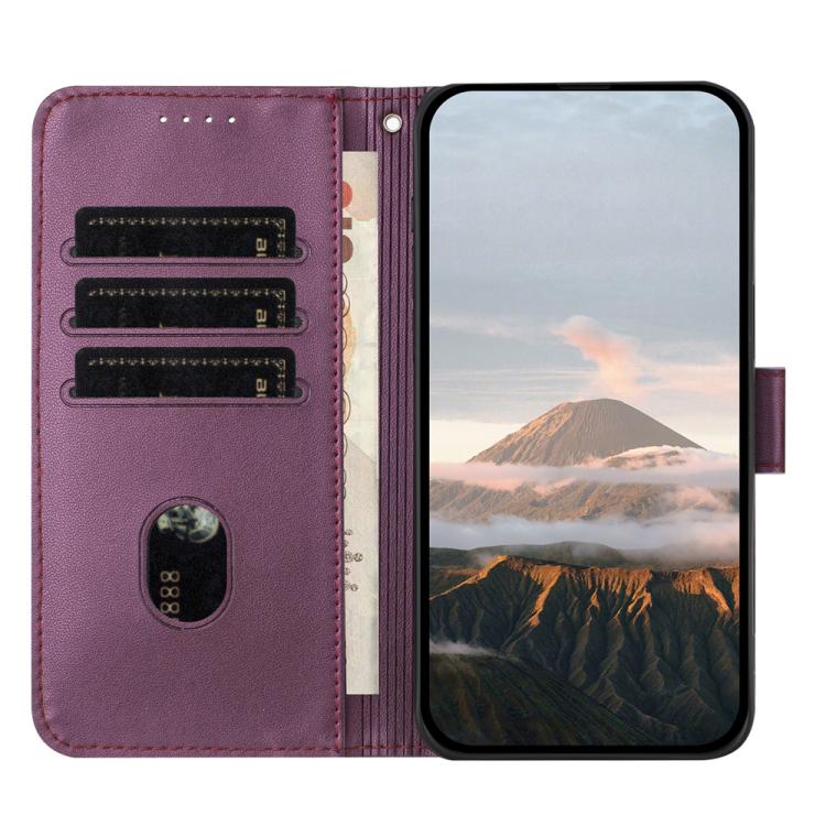For iPhone 17 Pro Max Triangle Pattern Buckle Clasp Leather Phone Case(Dark Purple) - free shipping - PMc TechLife - Order now!