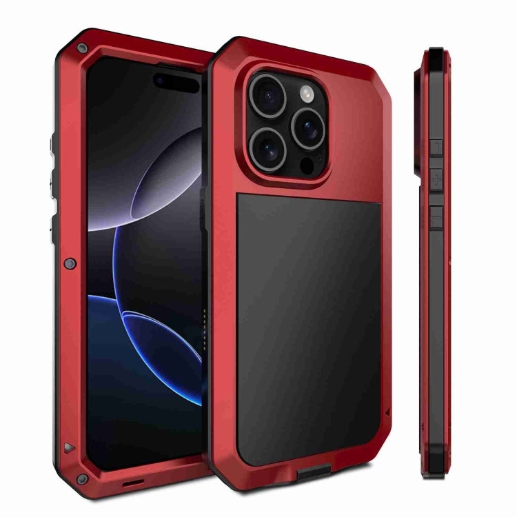 For iPhone 16 Pro Max RedPepper Triple-proof Metal Phone Case(Red) - free shipping - PMC Jewellery - Order now!