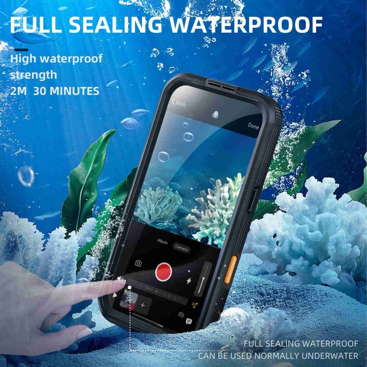 For iPhone 16 Pro RedPepper IP68 Waterproof Triple-proof MagSafe Phone Case(Black) - iPhone 16 Pro Cases by RedPepper | Online Shopping South Africa | PMC Jewellery | Buy Now Pay Later Mobicred