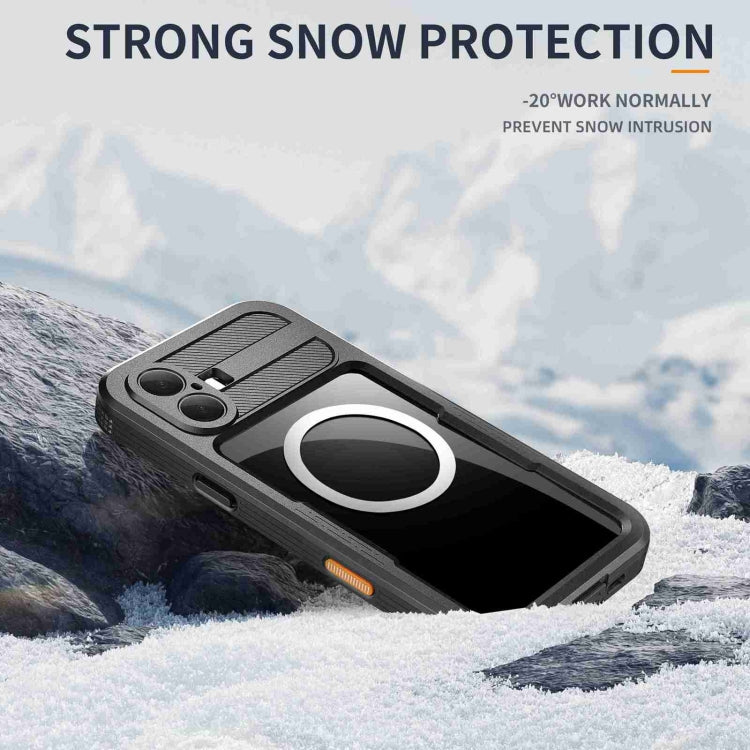 For iPhone 16 Plus RedPepper IP68 Waterproof Triple-proof MagSafe Phone Case(Black) - free shipping - PMC Jewellery - Order now!