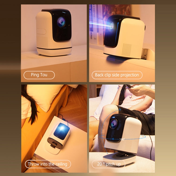 TZ-1 1080P 280ANSI HiSilicon 352 Android 9.0 Foldable PTZ Stand Projector, EU Plug(Grey) - LED Projector by PMC TechLife | Online Shopping South Africa | PMC TechLife | Buy Now Pay Later Mobicred