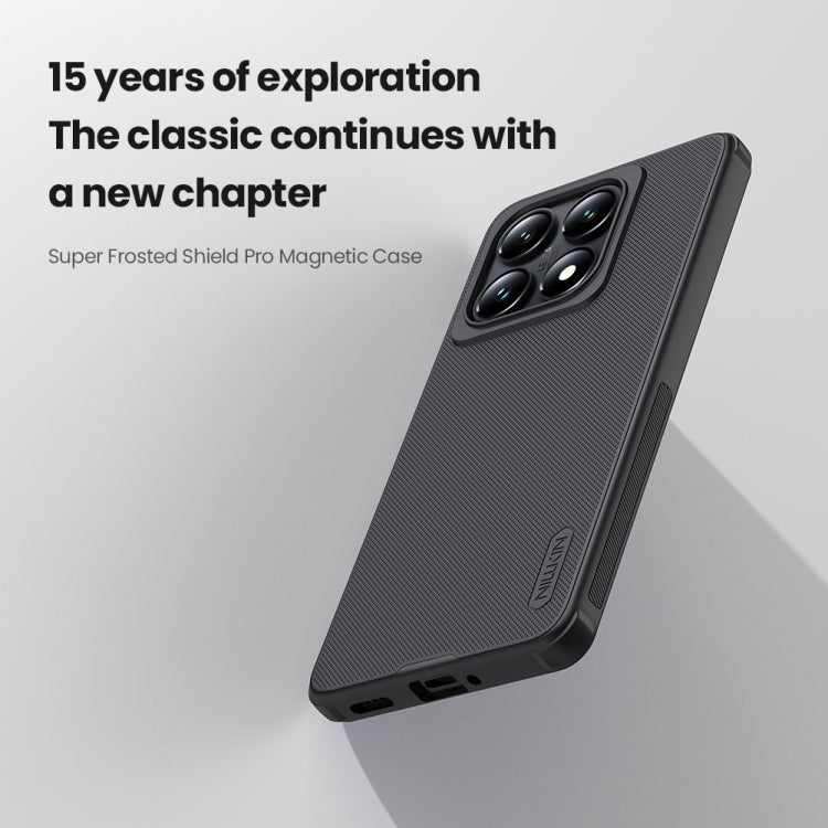 For Xiaomi 14T Pro NILLKIN Frosted Shield Pro Magnetic Phone Case(Black) - 14T Pro Cases by NILLKIN | Online Shopping South Africa | PMC Jewellery | Buy Now Pay Later Mobicred