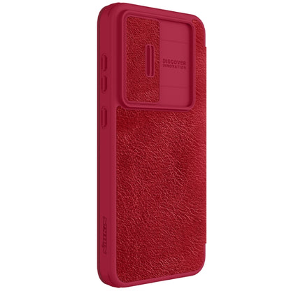 For Samsung Galaxy S24 FE 5G NILLKIN QIN Series Pro Sliding Camera Cover Design Leather Phone Case(Red) - Galaxy S24 FE 5G Cases by NILLKIN | Online Shopping South Africa | PMC Jewellery | Buy Now Pay Later Mobicred