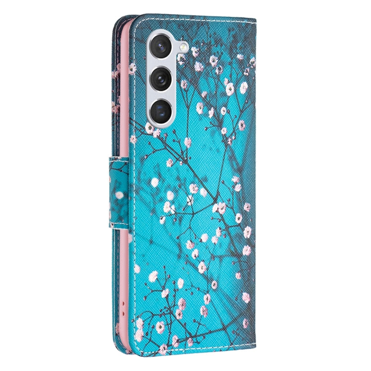 For Samsung Galaxy S25 5G Colored Drawing Pattern Leather Phone Case(Plum Blossom) - free shipping - PMC Jewellery - Order now!