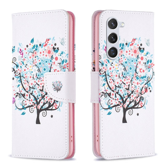 For Samsung Galaxy S25 5G Colored Drawing Pattern Leather Phone Case(Tree) - Galaxy S25 5G Cases by PMC Jewellery | Online Shopping South Africa | PMC Jewellery | Buy Now Pay Later Mobicred