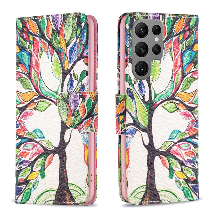 For Samsung Galaxy S25 Ultra 5G Colored Drawing Pattern Leather Phone Case(Tree Life) - Galaxy S25 Ultra 5G Cases by PMC Jewellery | Online Shopping South Africa | PMC Jewellery | Buy Now Pay Later Mobicred