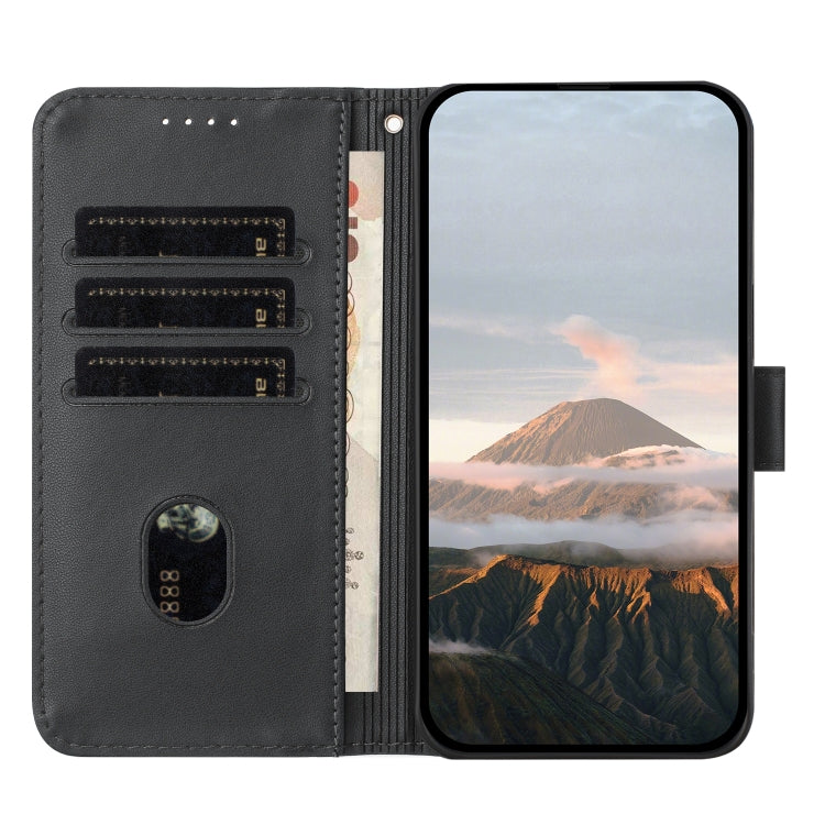 For Motorola Edge 5G 2024 Triangle Pattern Buckle Clasp Leather Phone Case(Black) - Motorola Cases by PMC Jewellery | Online Shopping South Africa | PMC Jewellery | Buy Now Pay Later Mobicred