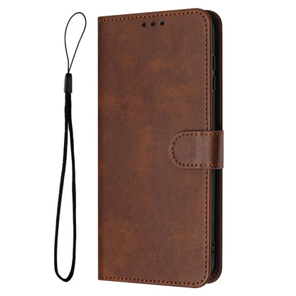 For Samsung Galaxy S25 / S24 5G Solid Calf Texture Flip Leather Phone Case(Brown) - Galaxy S25 5G Cases by PMC Jewellery | Online Shopping South Africa | PMC Jewellery | Buy Now Pay Later Mobicred